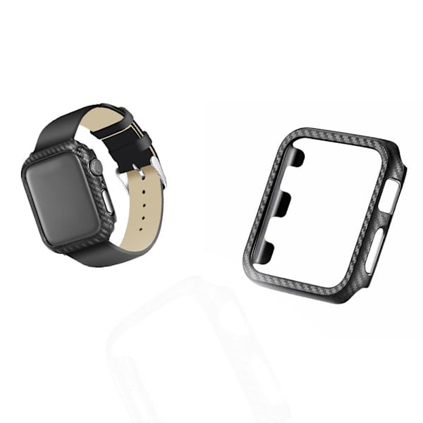 Stilrent Skyddsskal Karbonfiber - iWatch 1/2/3 Svart 38mm