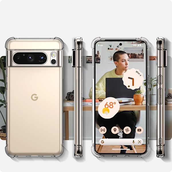 Google Pixel 9 - Slittåligt Elegant Silikonskal med Airbagfunktion