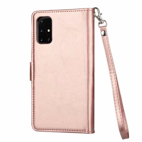 Samsung Galaxy A51 - Praktiskt 9-Kort Plånboksfodral Roséguld