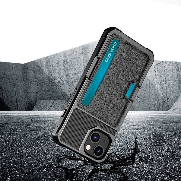 iPhone 13 Fodral - Elegant Kortförvaring & Fullt Skydd