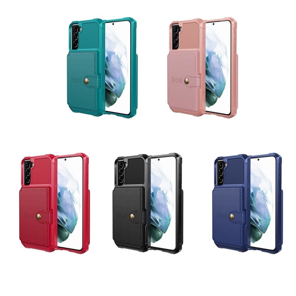 Samsung Galaxy S21 Plus - Skal med Korthållare Grön