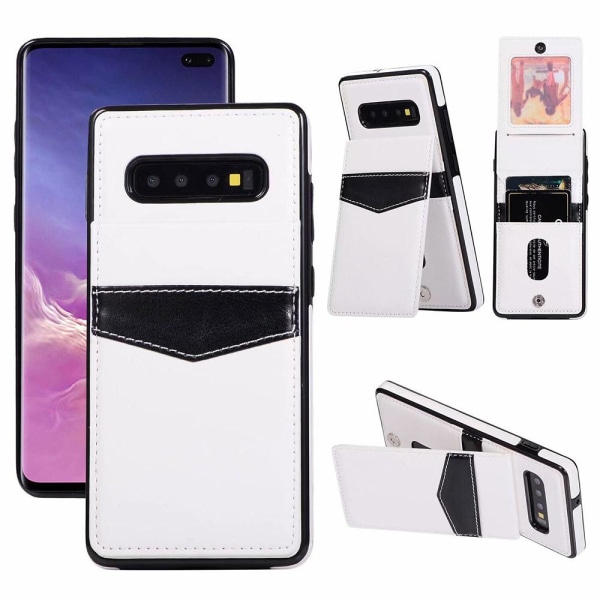 Samsung Galaxy S10 - Stilfuldt praktisk coverkortrum (LEMAN) Svart