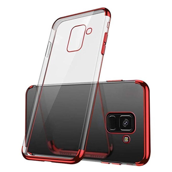 Samsung Galaxy A8 2018 - Skyddande Silikonskal (FLOVEME) Röd