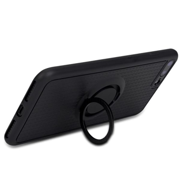 iPhone 7 PLUS - Carbon Silikonskal med Ringhållare FLOVEME Rosaröd