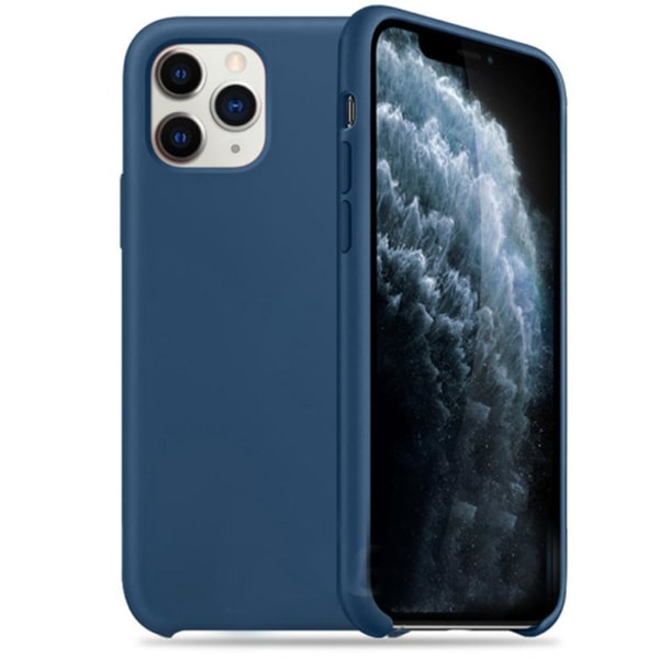 iPhone 11 - Skyddande Slim&Smooth Silikonskal (FLOVEME) DarkBlue Mörkblå