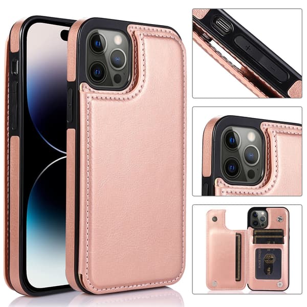 iPhone 14 Pro - Nkobee Skal Kortfack Plånbok Vit