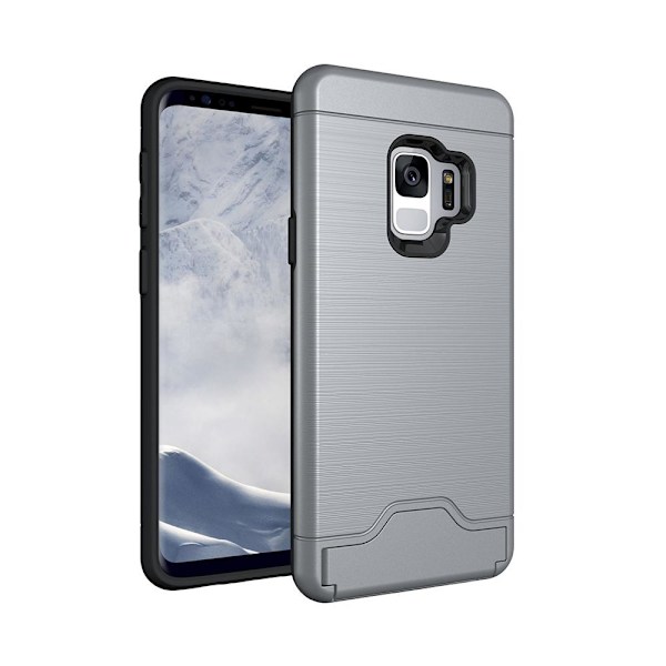 Skal med Kortfack från JENSEN - Samsung Galaxy S9+ Grön