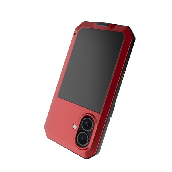 iPhone 16 - HEAVY DUTY - Extremt Stötsäkert Skydd Röd