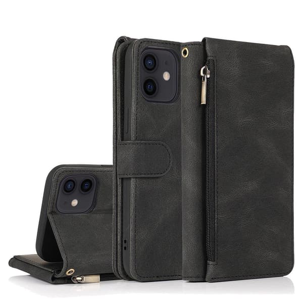 iPhone 12 - Floveme Wallet Cover Roséguld