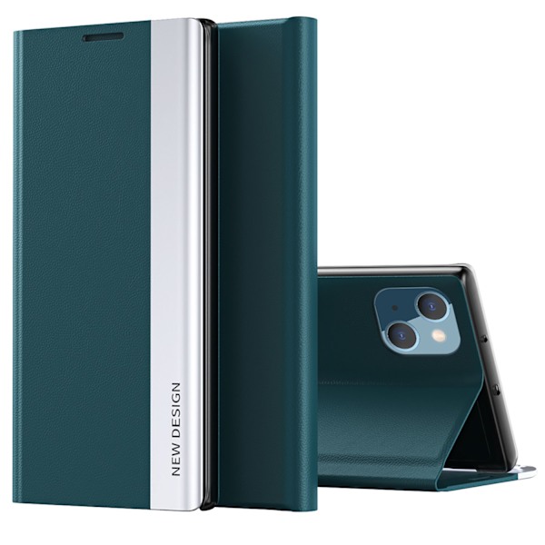 iPhone 15 - Spegelfodral med Stilren Look & Kickstand Mörkblå