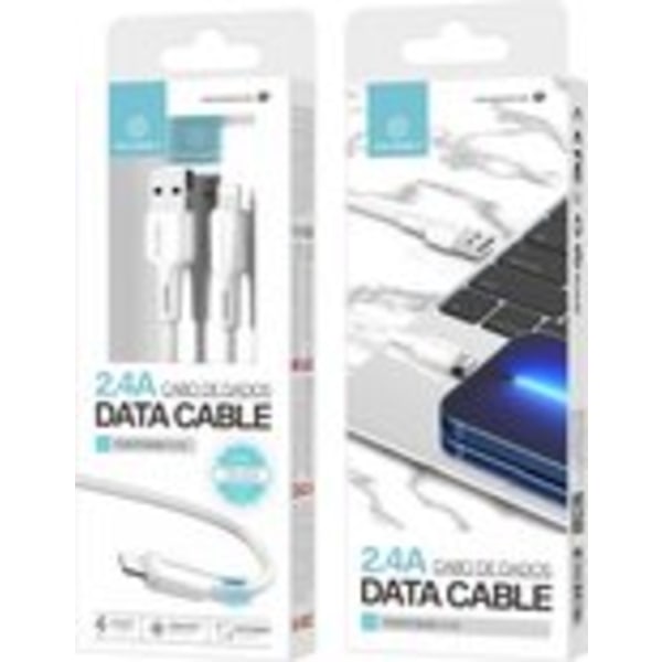 USB-Ligtning/Iphone kabel 1m 2.4A ip7/i8/xr/11/12