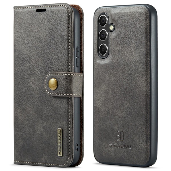 Samsung Galaxy A54 5G - Retro Plånboksfodral med Magnetisk Design Grå