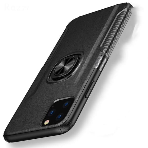 iPhone 11 Pro Max - Professionellt Leman Skal med Ringhållare Petrol Petrol