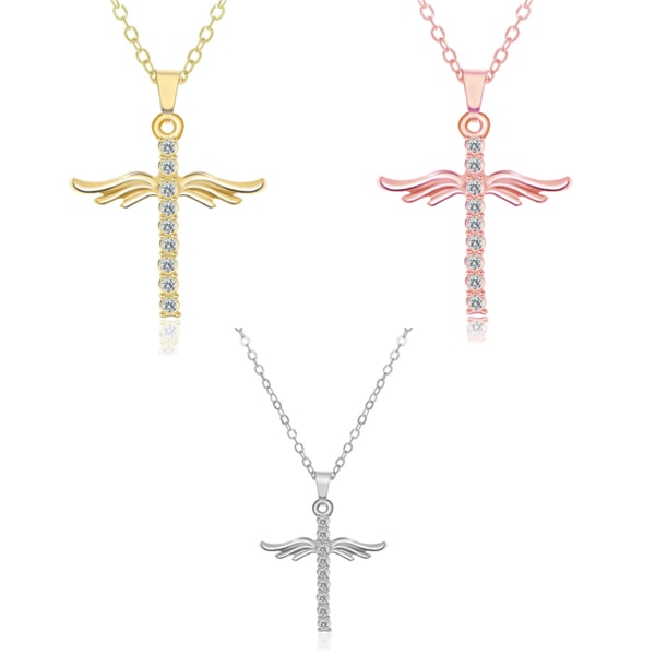 Stilsäkert Kors Halsband Silver