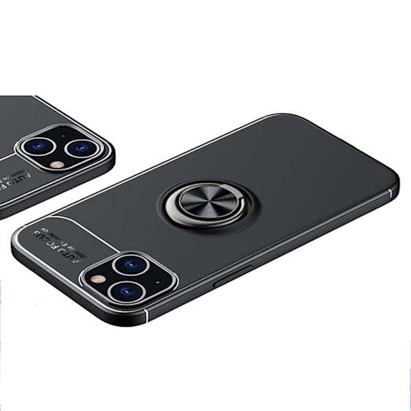 iPhone 14 - Skyddsskal med Ringhållare Svart