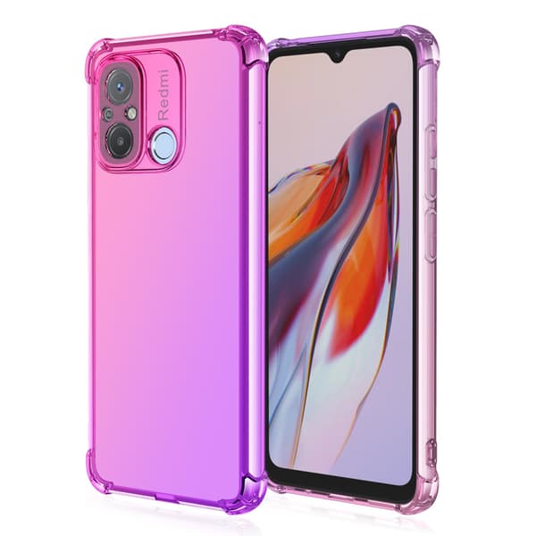 Smart Skyddsskal i Silikon - Xiaomi 12C Blue/Pink