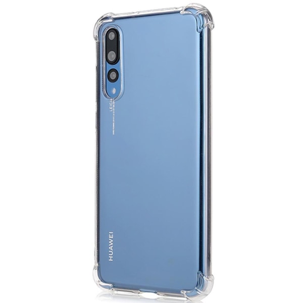 Huawei P20 Pro - Stødabsorberende Air-Bag silikonetui (FLOVEME) Blå/Rosa