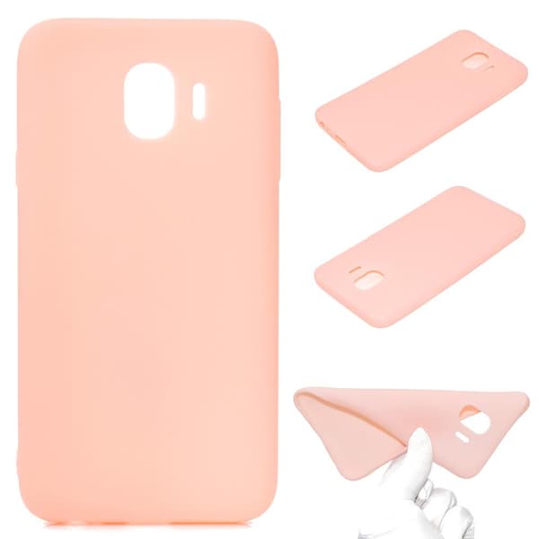 Mattbehandlat Silikonskal till Samsung Galaxy J4 (2018) Svart