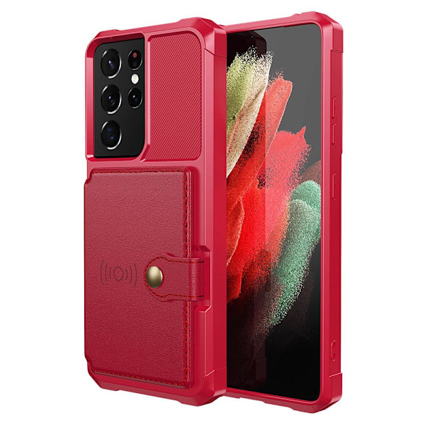Samsung Galaxy S21 Ultra - Cover med kortholder Svart