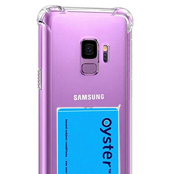 Samsung Galaxy S9 - Robust Skyddsskal med Kortfack Transparent