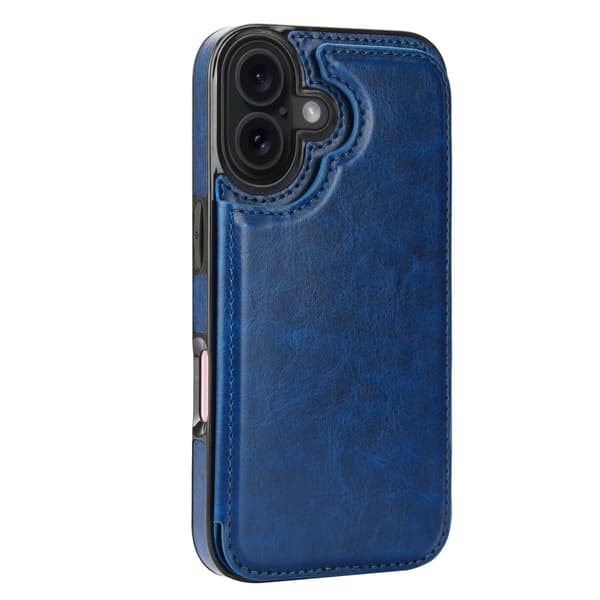 iPhone 17 NKOBEE Skal Premiumdesign med Kortfack Marinblå