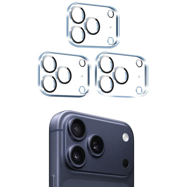 iPhone 17 Pro Max Skyddslins 3-pack  Transparent & Smidigt