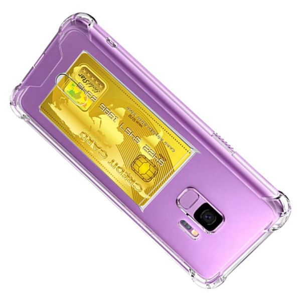 Samsung Galaxy S9 - Robust Skyddsskal med Kortfack Transparent/Genomskinlig