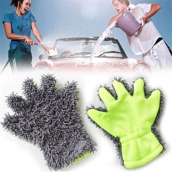 One Size Microfiber Rengöringshandske för Fordon Grön