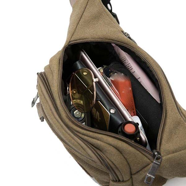 Hållbar Bekväm Midjeväska Khaki