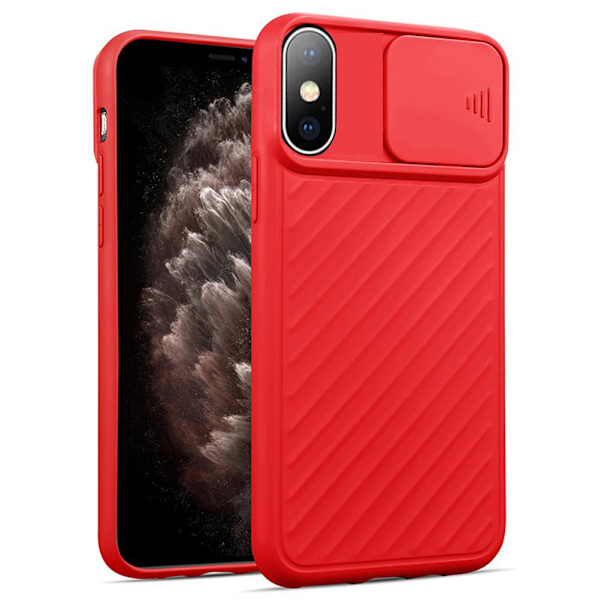 iPhone XS Max - Stilrent Skal med Kamera Skydd Lila