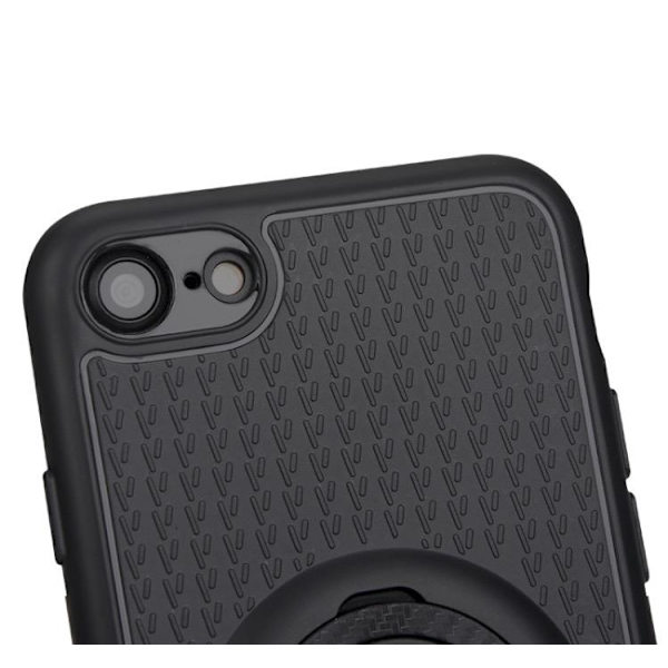 iPhone 8 Plus - FLOVEME Silikonskal med Ringhållare Röd