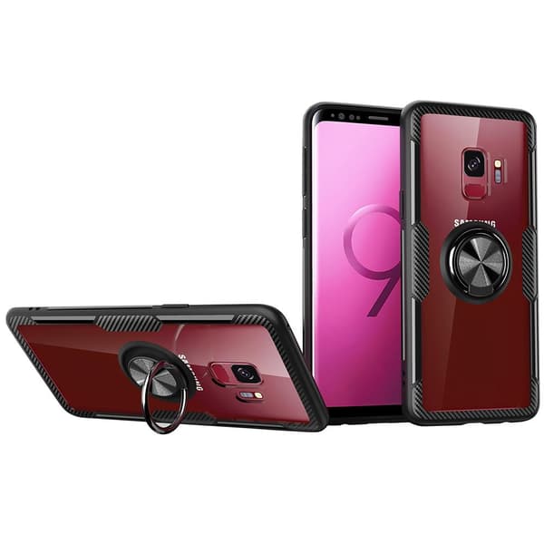 Samsung Galaxy S9+ - Stilsäkert Skal med Ringhållare Blå/Blå