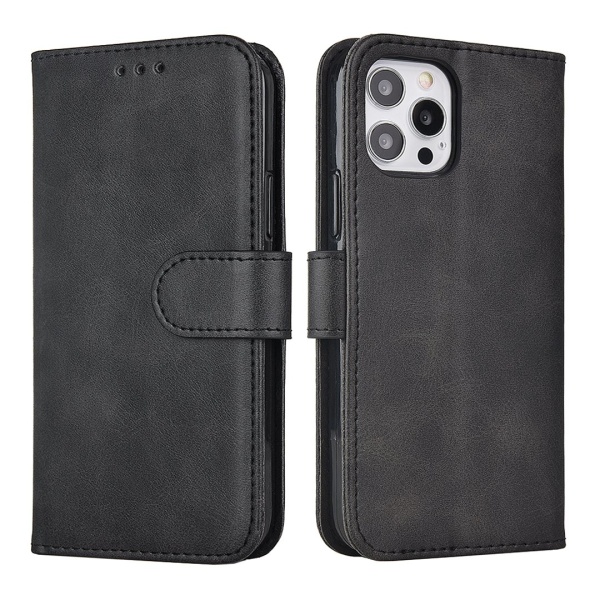 iPhone 15 PU-lærveske - (2 kortspor) Black