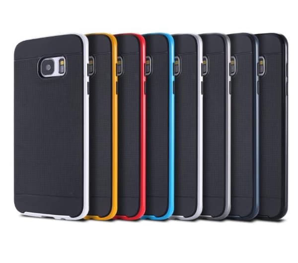 NANO-HYBRID Shockproof skal till Samsung Galazy S7 Edge ORGINAL Silver/Grå