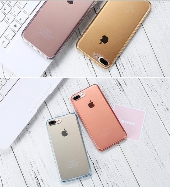 Dubbelsidigt Silikonfodral med TOUCHFUNKTION till iPhone 7 Rosa