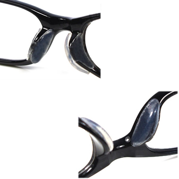 Mjuka Glasögon Näsdynor i Silikon (1-Par) Svart 1.8mm