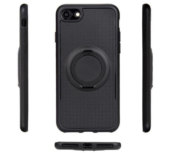 iPhone 7 PLUS - Carbon Silikonskal med Ringhållare FLOVEME Röd