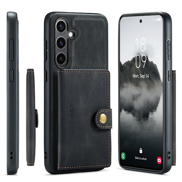 Samsung Galaxy S25 - Stilrent Avtagbart Wallet Case Svart
