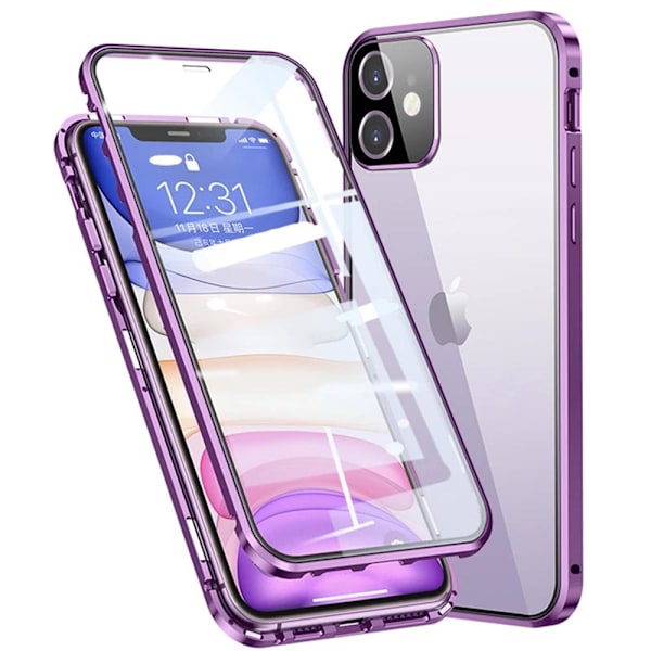 iPhone 12 - Stilfuld magnetisk dobbeltskal FLOVEME Blå
