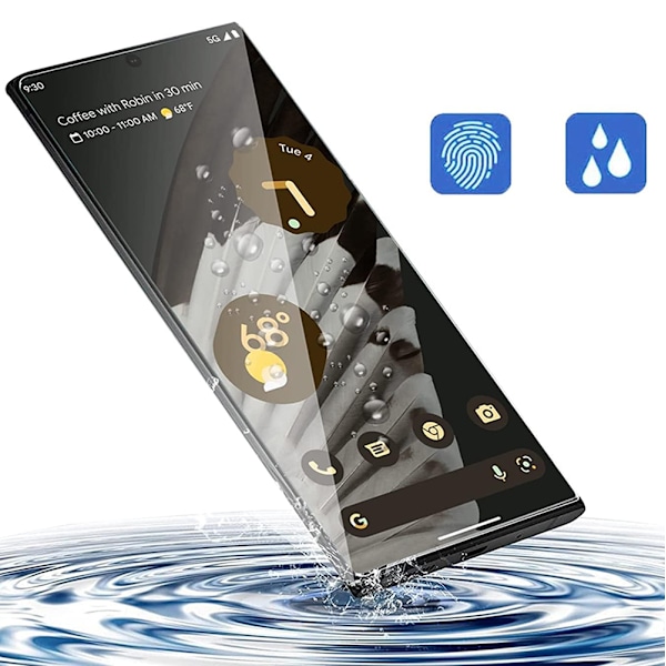 Google Pixel 9 Pro - 2.5D Framsida Svart + Kameraskydd i 1 Set