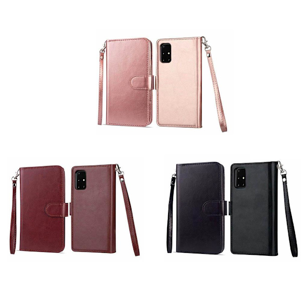 Samsung Galaxy A51 - Praktiskt 9-Kort Plånboksfodral Roséguld