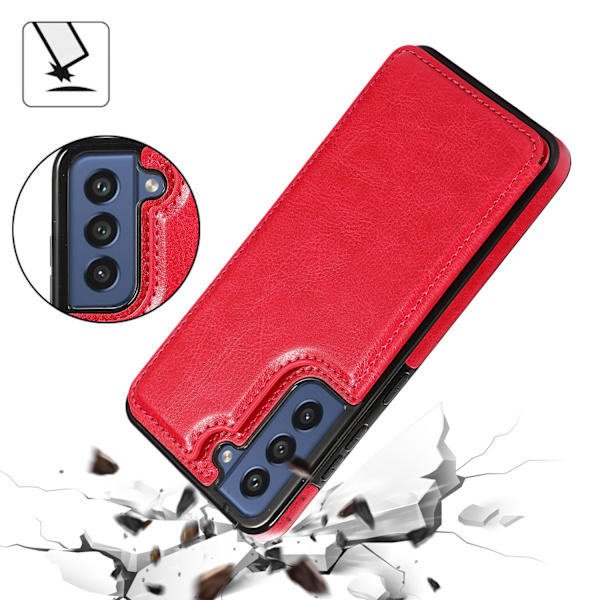A14 5G - Elegant läderfodral med Magnetlåsning Red