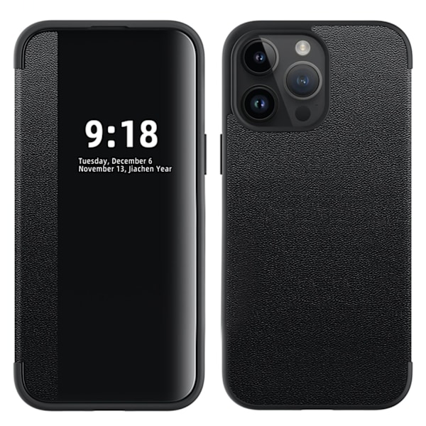 iPhone 14 Pro Max  Smidigt Fodral med Fönster Grön