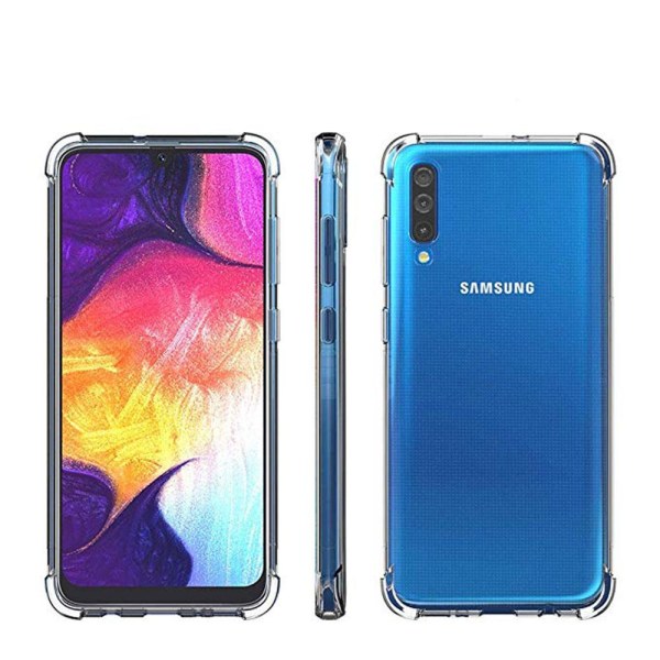 Samsung Galaxy A50 - Stötdämpande (Tjocka Hörn) Silikonskal Transparent Transparent/Genomskinlig