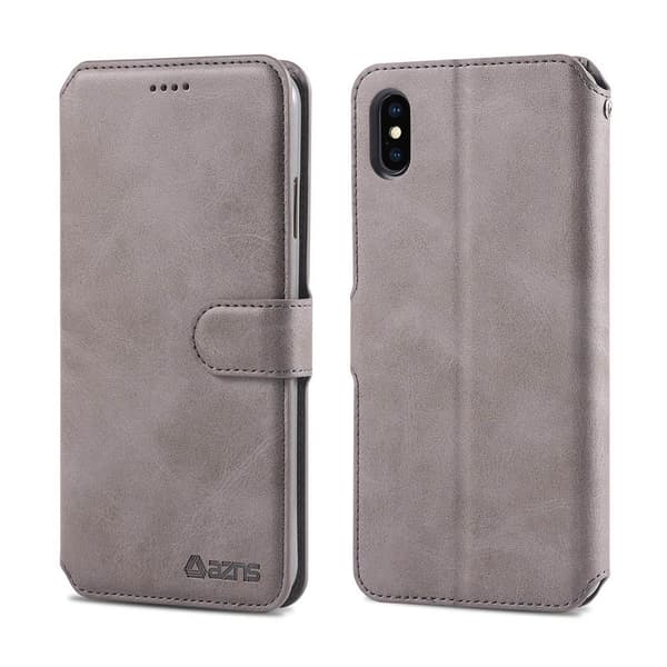 iPhone X/XS - Praktiskt Stilrent Plånboksfodral Brun Brun