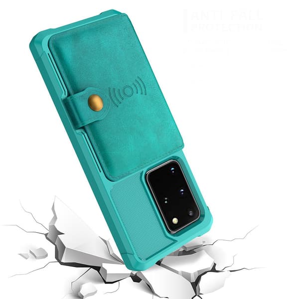Samsung Galaxy S20 Plus - Effektivt cover med kortholder Grön