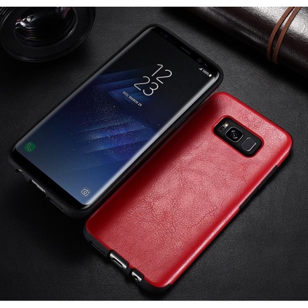 Samsung Galaxy S8 - NKOBEE Stilrent Läderskal (ORIGINAL) Röd Röd