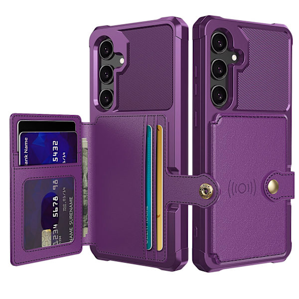 Samsung Galaxy S24 - Läcker Designat Skal med Magnetiskt Fodral Grön