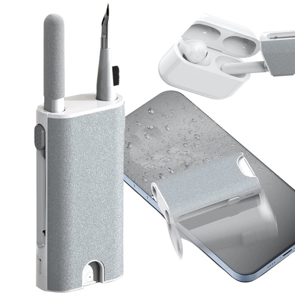 Multifunktionell 5in1 Rengöringskit Airpods Dator Grå