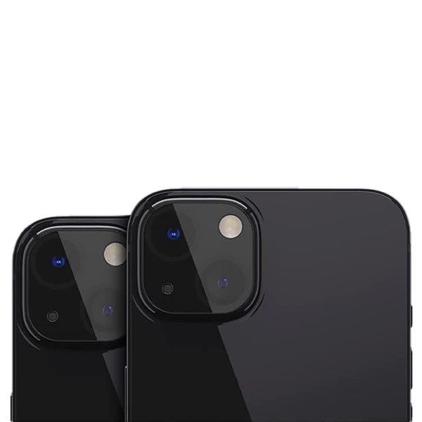 2-PAKK iPhone 14 - 2,5D skjermbeskytter + kameralinsebeskytter 0,3 mm Transparent